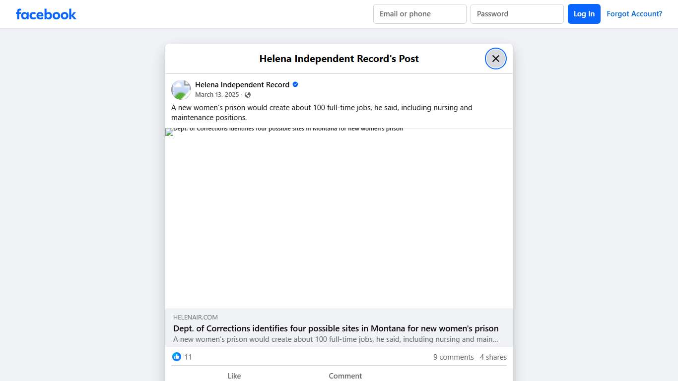 A new women’s prison would... - Helena Independent Record Facebook